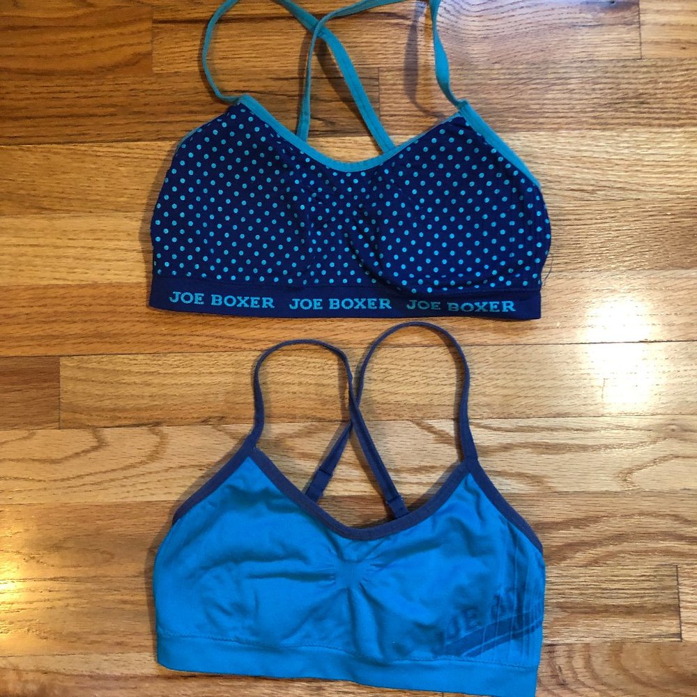 GIRLS JOE BOXER LOT OF 4 GREY BLUE PURPLE SPORTS BRAS OS - Picture 7 of 14